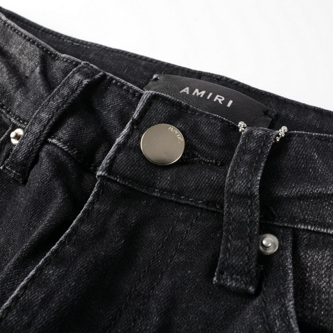 Amr Bandana Black Patch Jeans