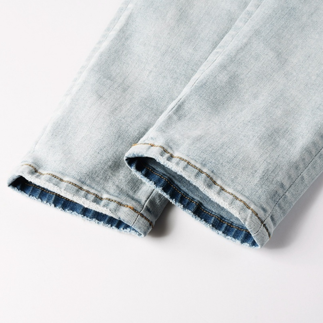 Amr Staggered Gradient Blue Jeans