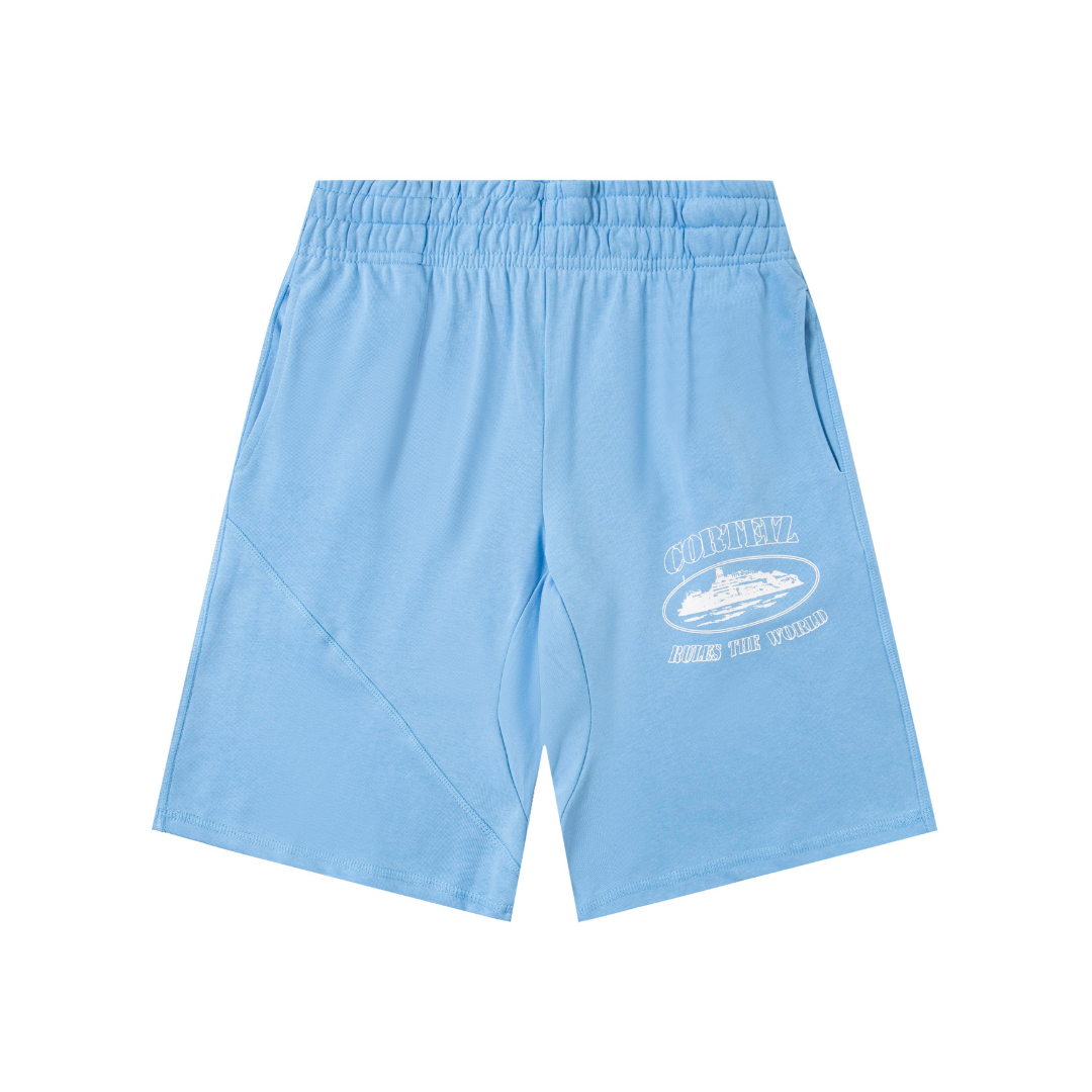 Alcatraz Rules the World Baby Blue Shorts
