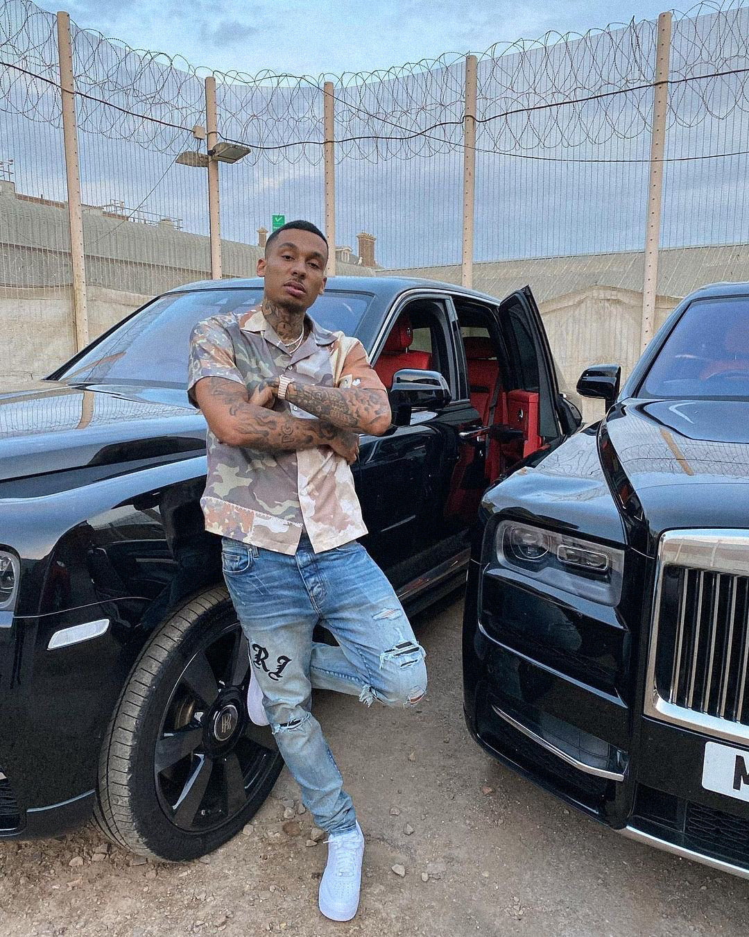 Jeans blu usurati Amr