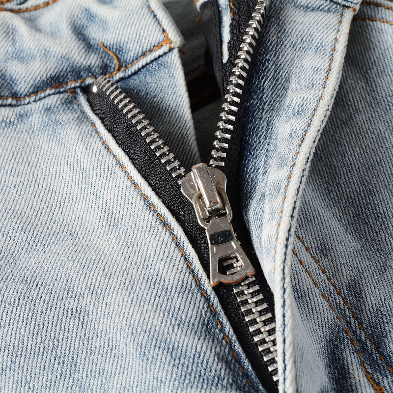 Amr Light Blue Patch Jeans