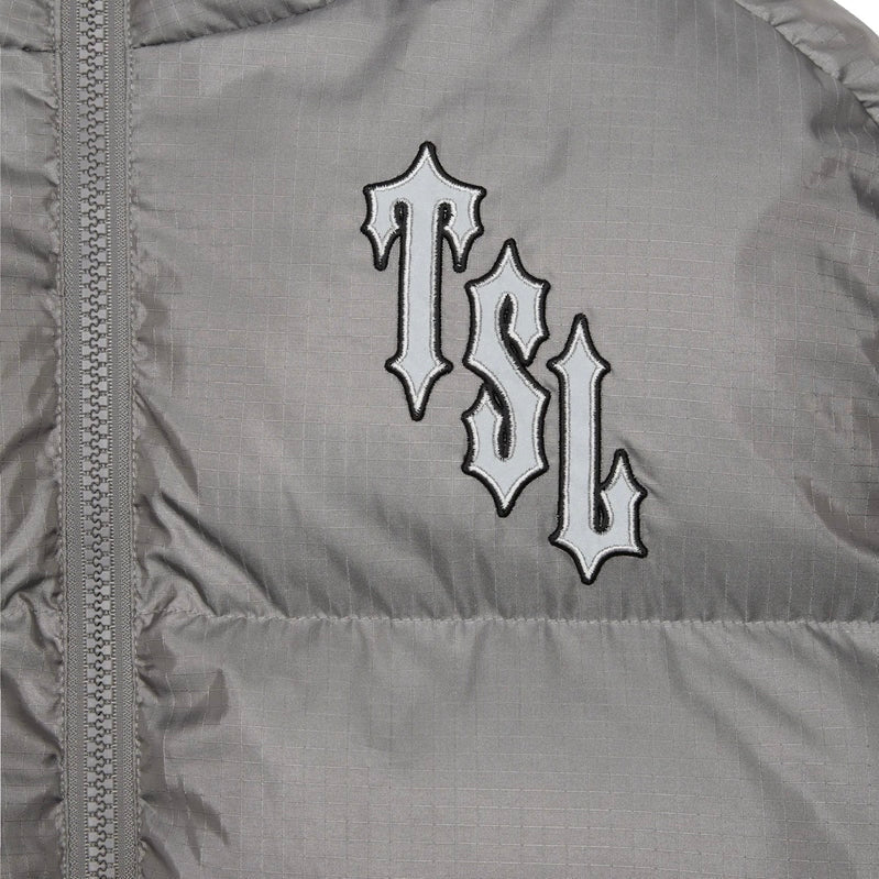 Piumino riflettente grigio con cappuccio Shooters