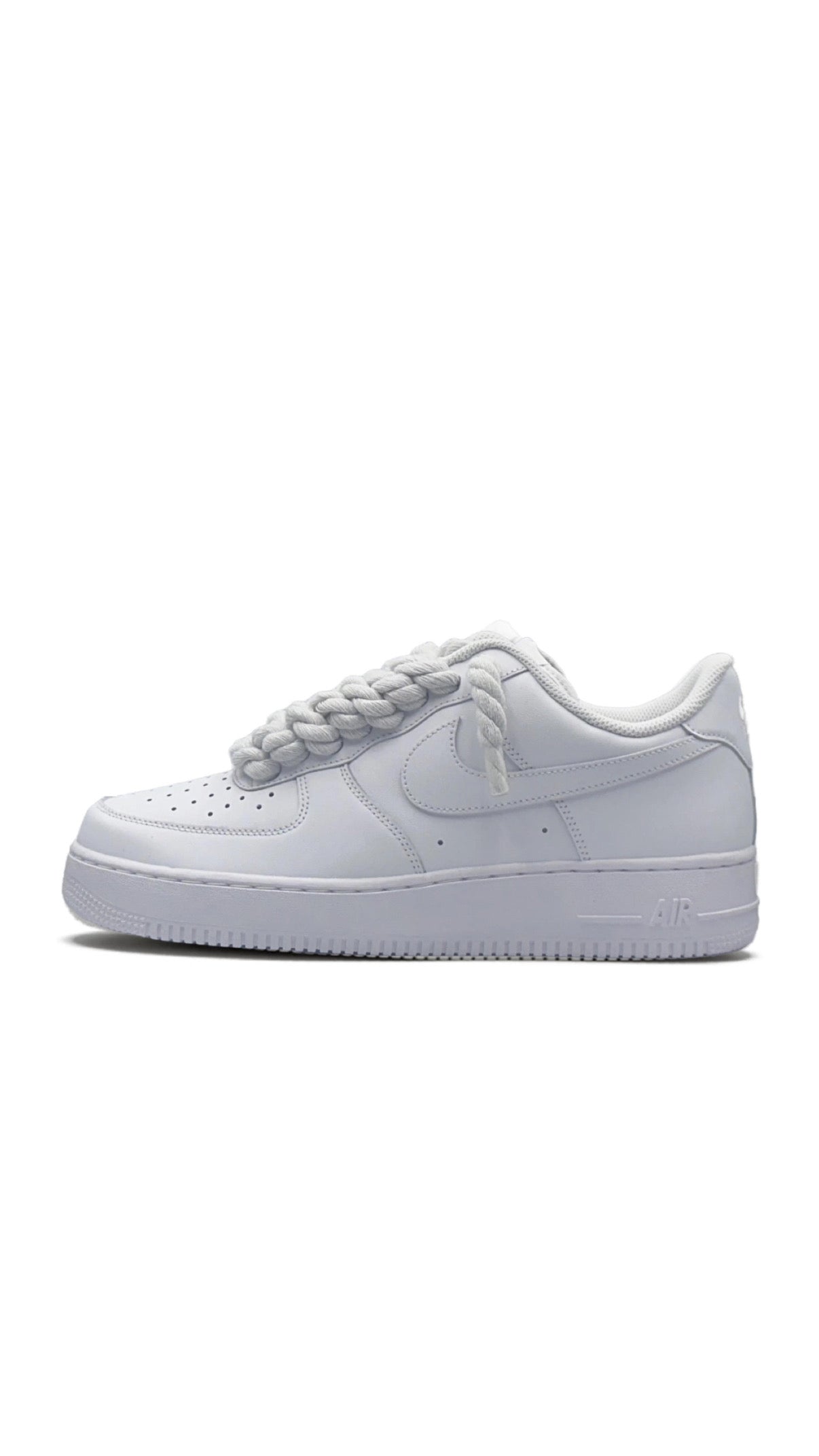 AF1 White - White Rope Laces