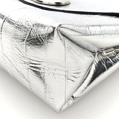 Metallic Eelskin Bobbi Bag Silver
