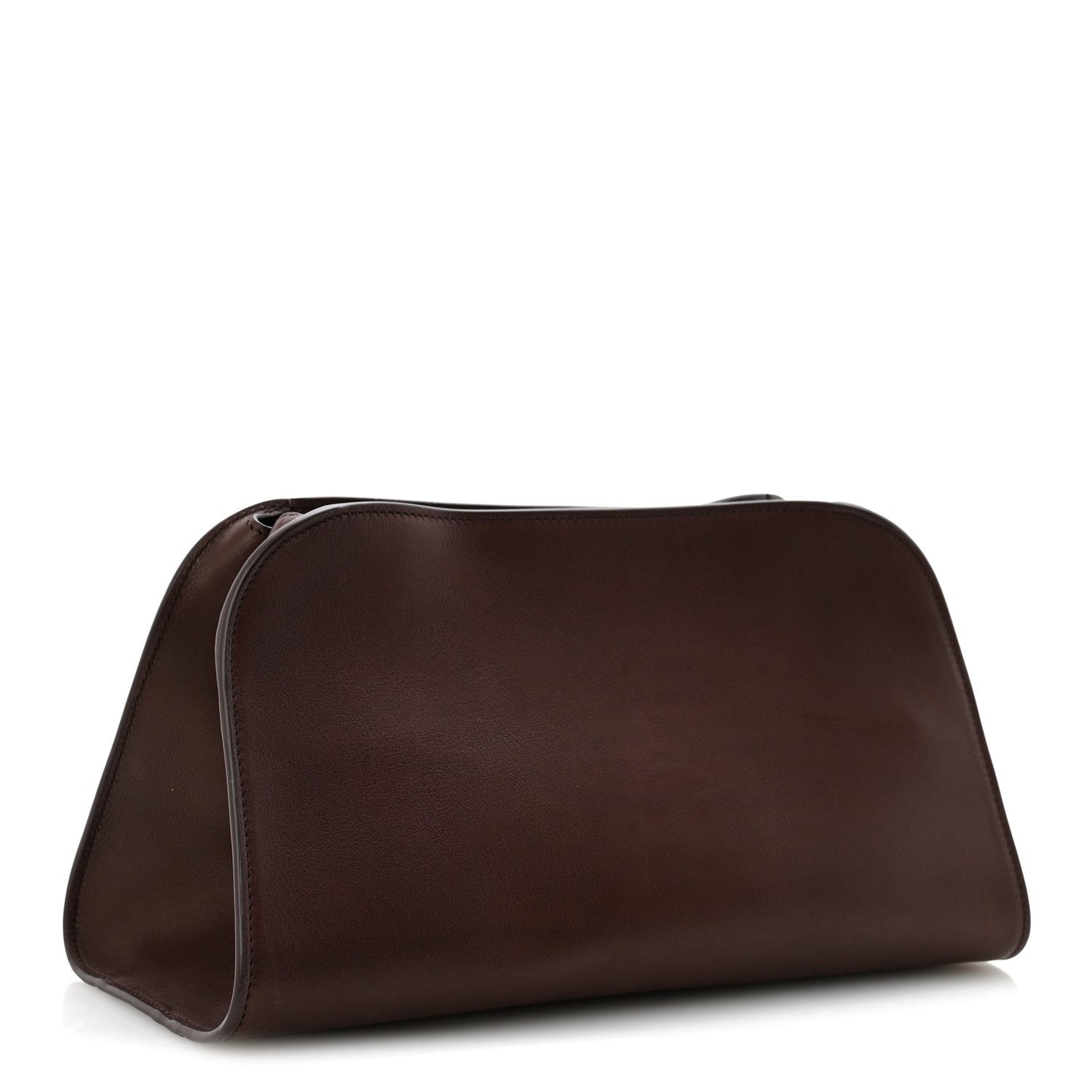 Polished Saddle Calfskin Peggy Clutch Burgundy
