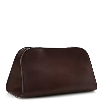 Polished Saddle Calfskin Peggy Clutch Burgundy