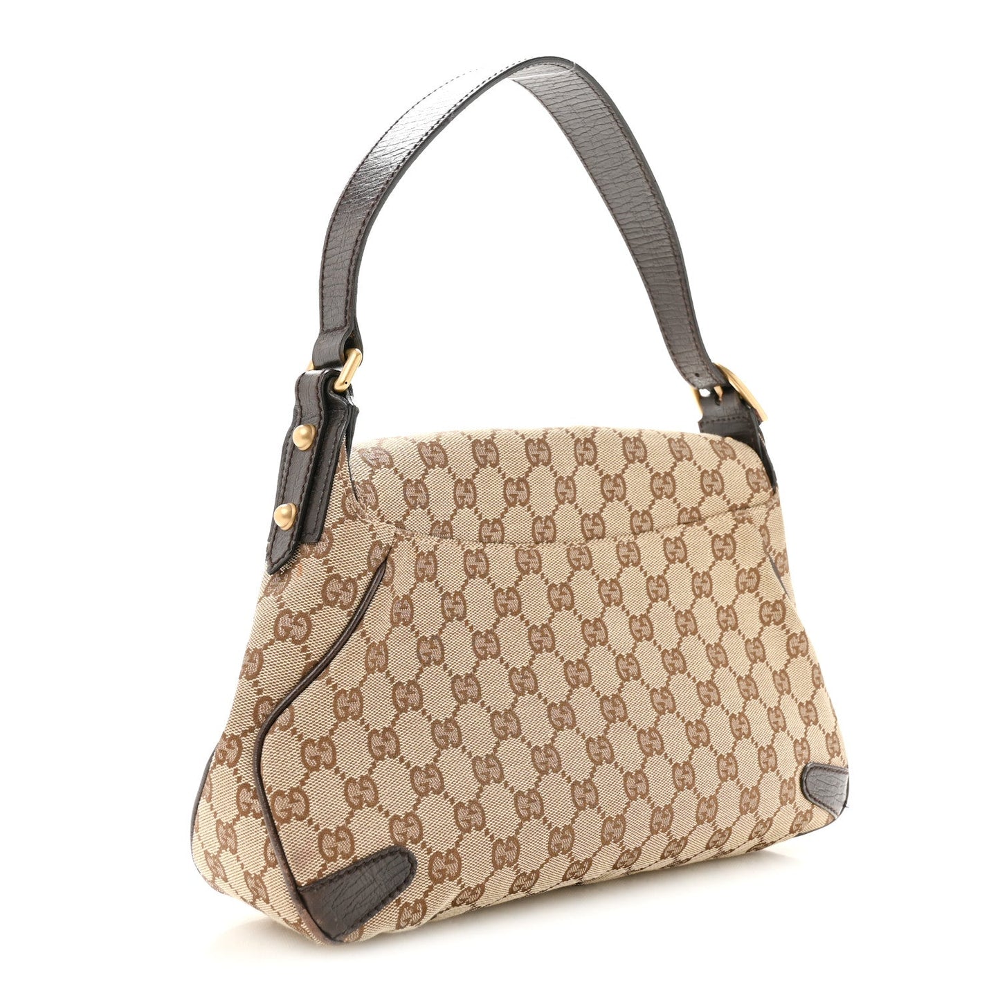 Monogram Horsebit Chain Flap Shoulder Bag Brown