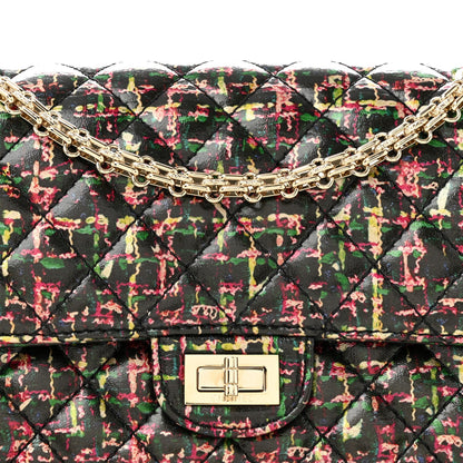 Tweed Printed Lambskin Quilted 2.55 Reissue 225 Flap Multicolor