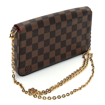 Damier Ebene Pochette Felicie Chain Wallet