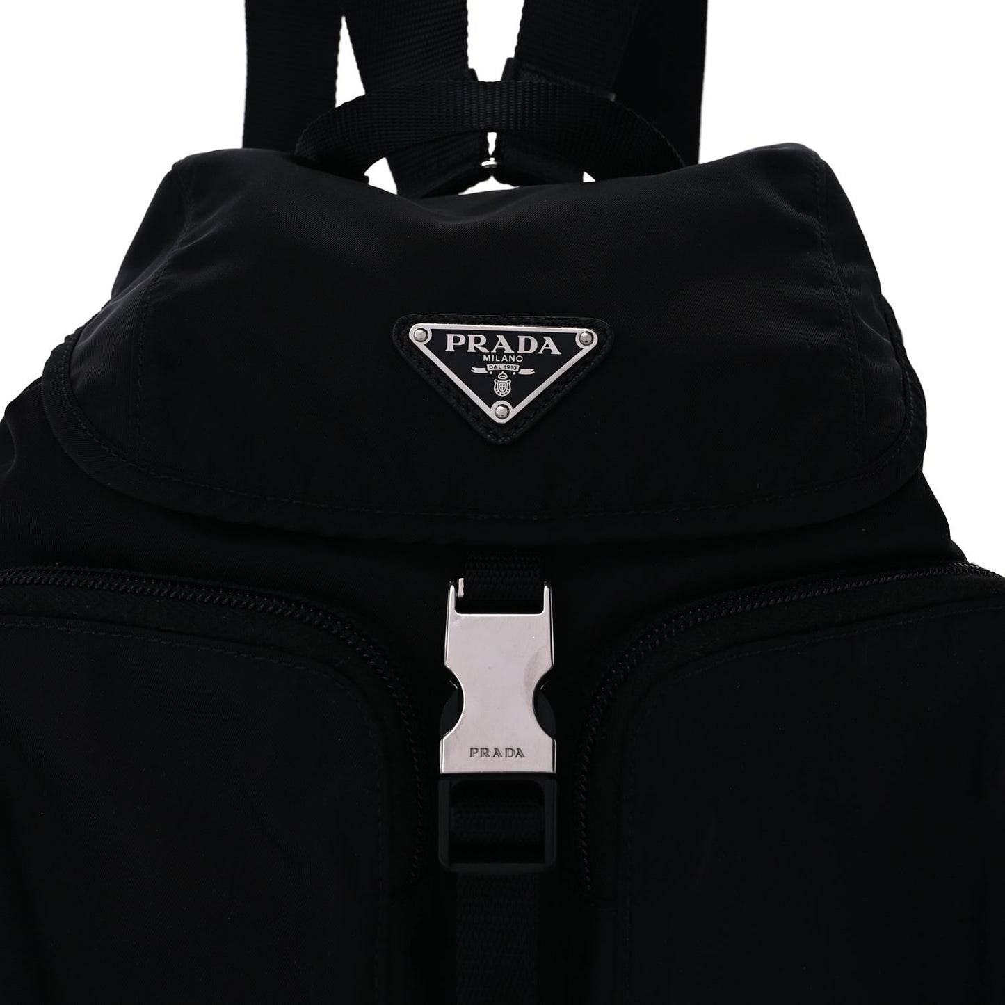 Tessuto Nylon Saffiano Vela Backpack  Black
