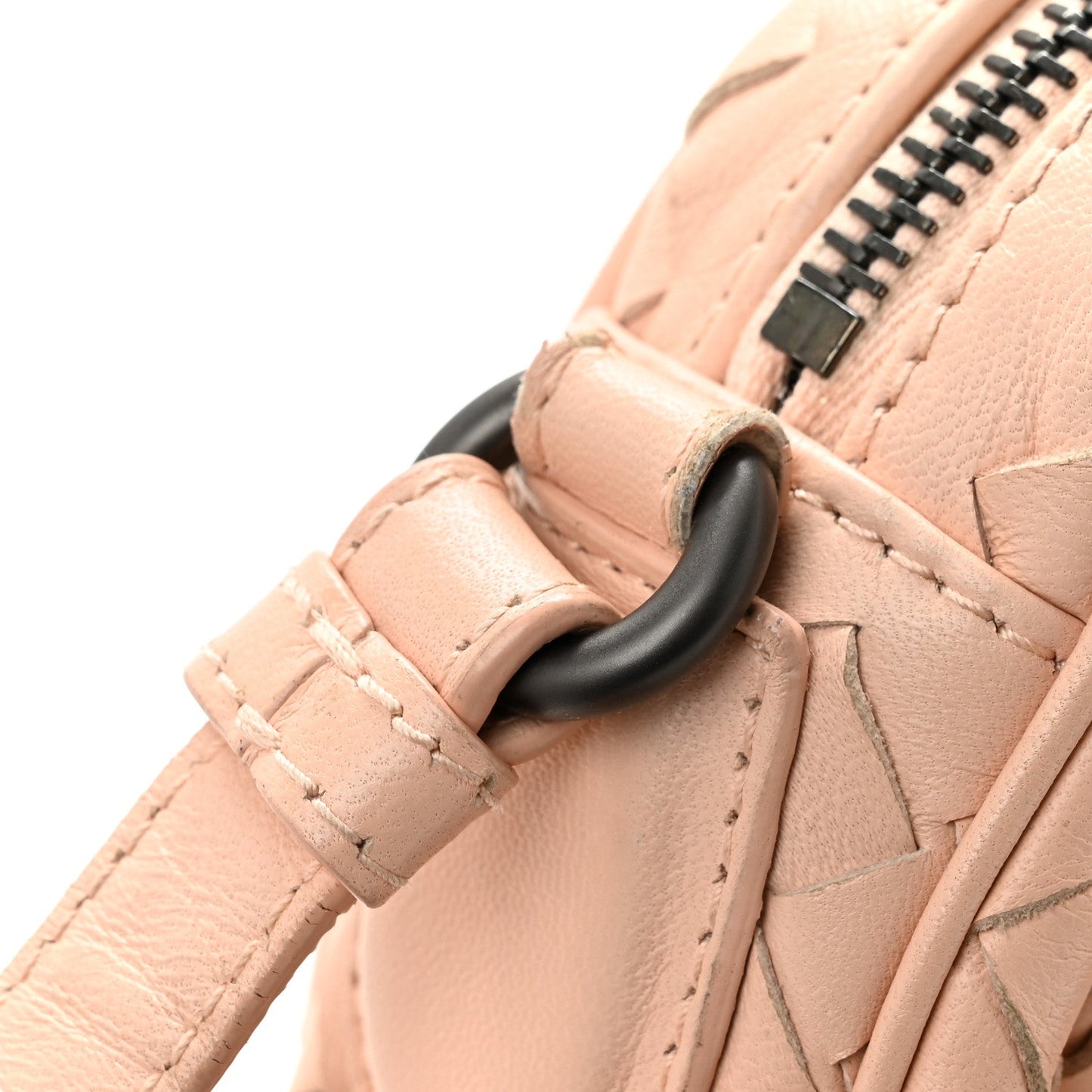 Nappa Intrecciato Crossbody Flamingo