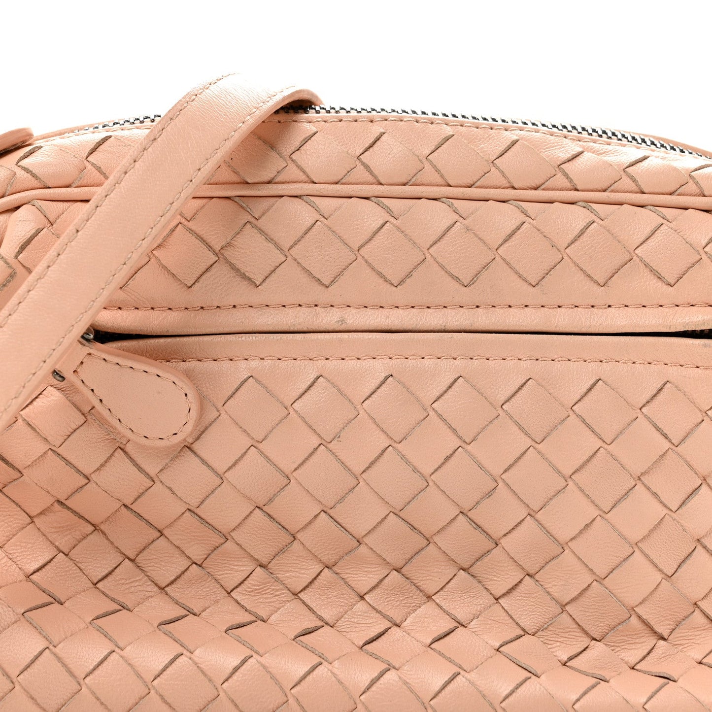 Nappa Intrecciato Crossbody Flamingo