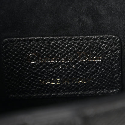 Grained Calfskin Mini Saddle Bag Black