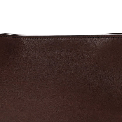 Polished Saddle Calfskin Peggy Clutch Burgundy