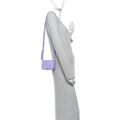 Lambskin Intreccio Candy Cassette Crossbody Bag Wisteria