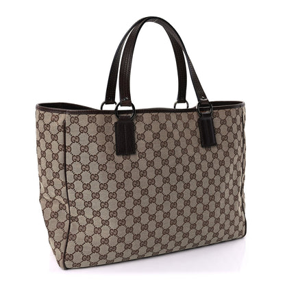 Monogram Medium Tote  Dark Brown