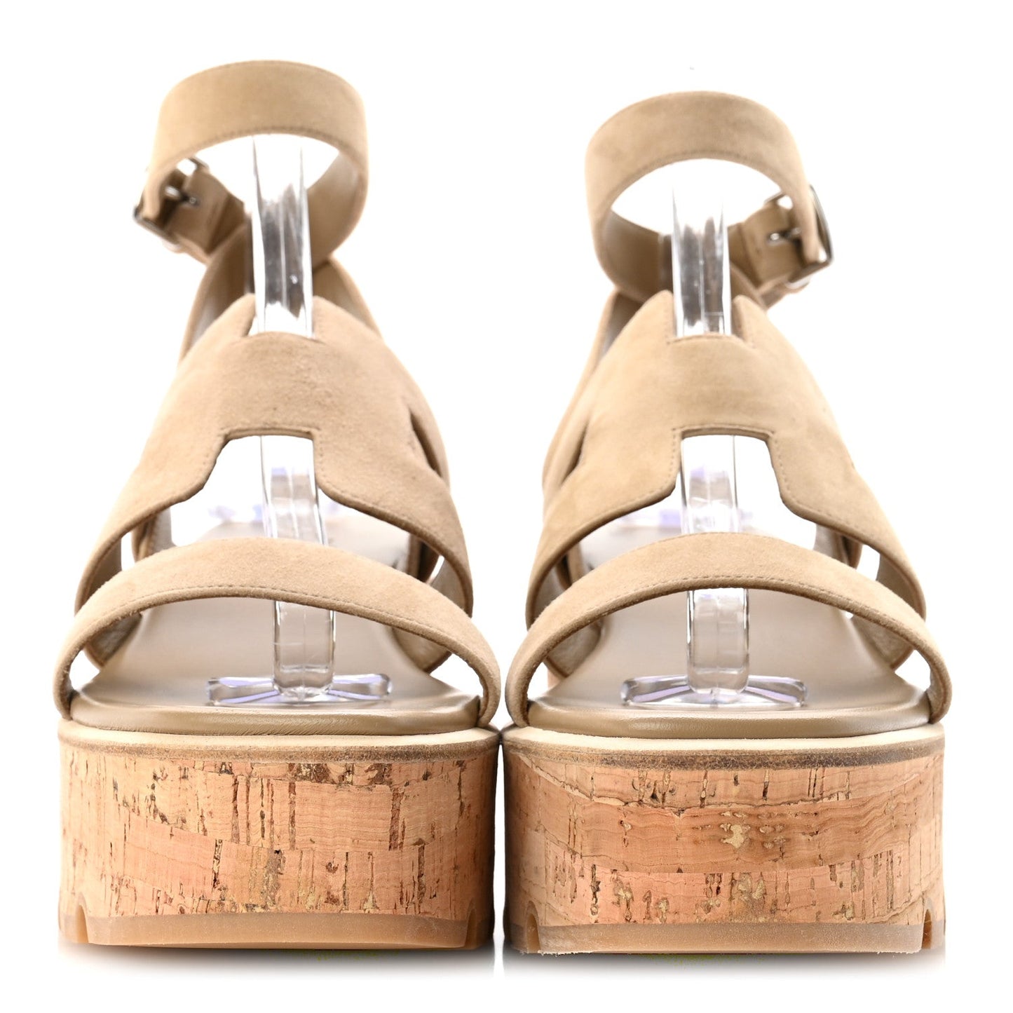 Suede Goatskin Cork Havana 30 Sandals 40 Beige Argile