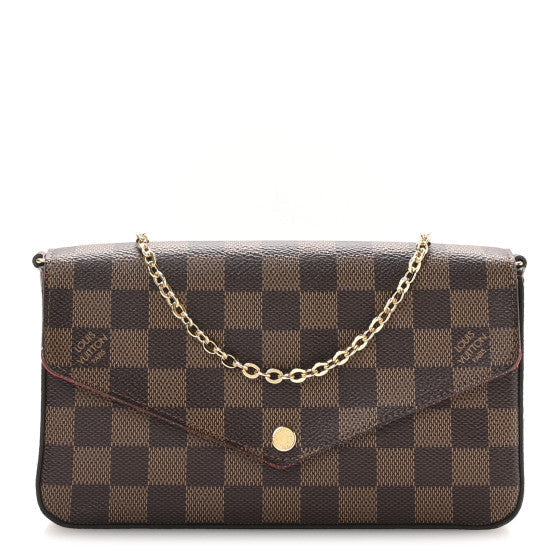 Damier Ebene Pochette Felicie Chain Wallet
