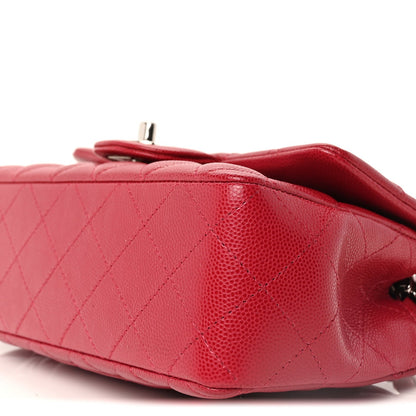 Caviar Quilted Mini Rectangular Flap  Pink