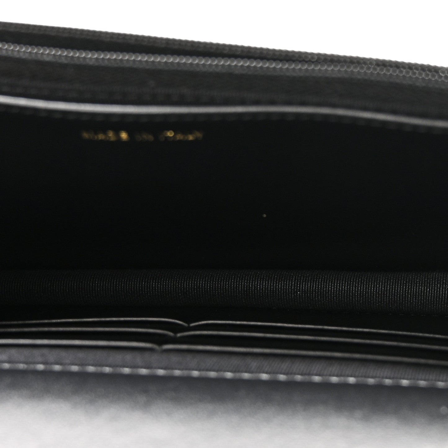 Caviar Quilted Bow Wallet On Chain WOC Black