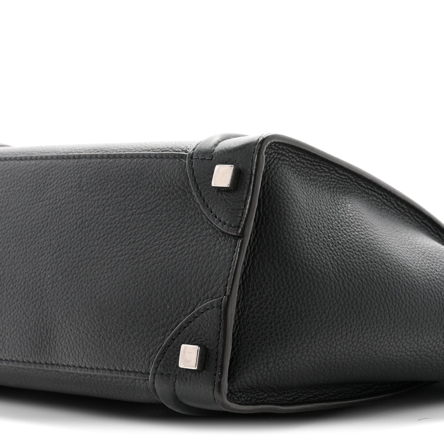 Drummed Calfskin Micro Luggage Black