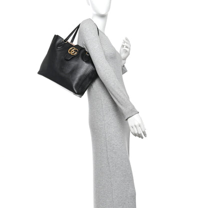 New Sakai Calfskin Lux Small Dahlia Tote Black