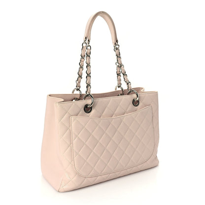 Caviar Quilted Grand Shopping Tote GST Light Pink