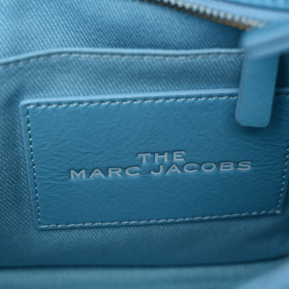 Shiny Crinkled Calfskin The Tote Bag Air Blue