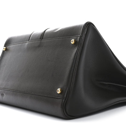 Grained Calfskin MM Brillant Satchel Brown