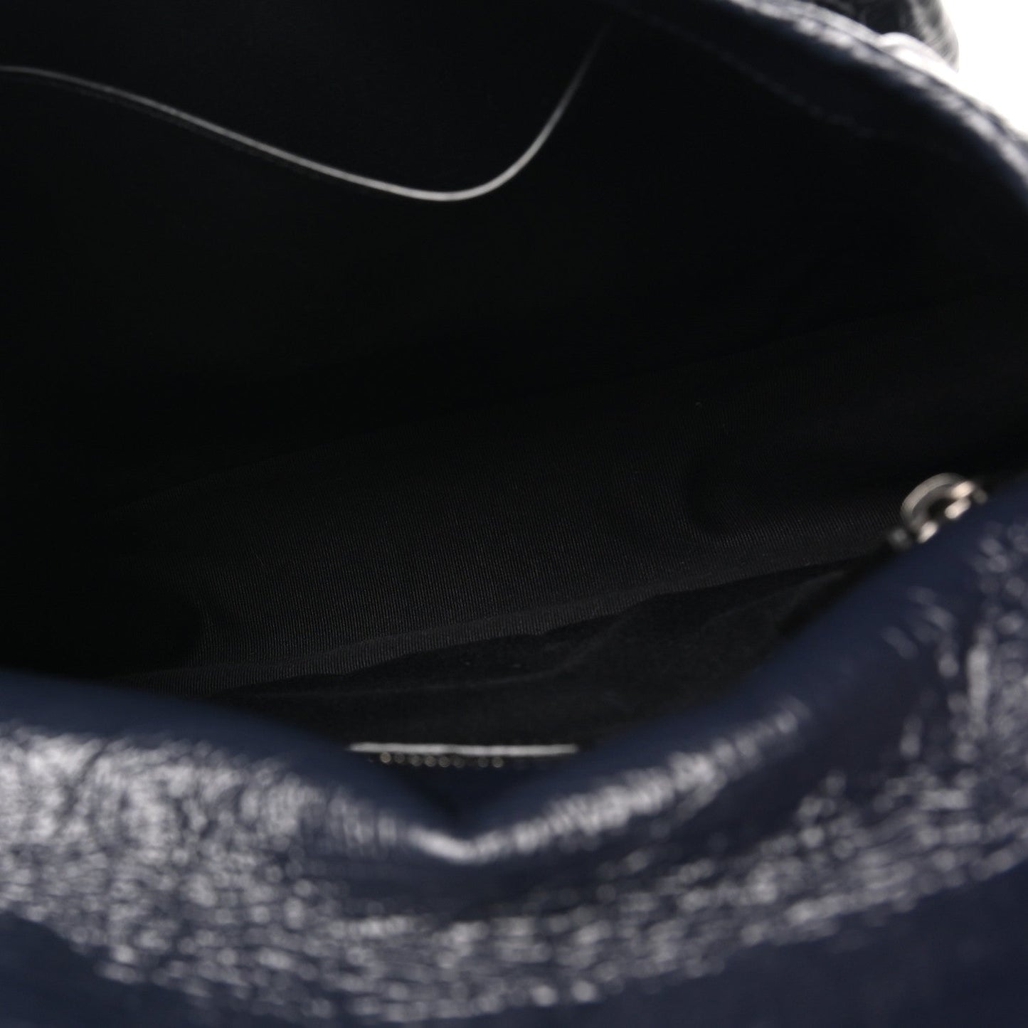 Crinkled Calfskin Matelasse Monogram Medium Niki Chain Satchel Deep Marine