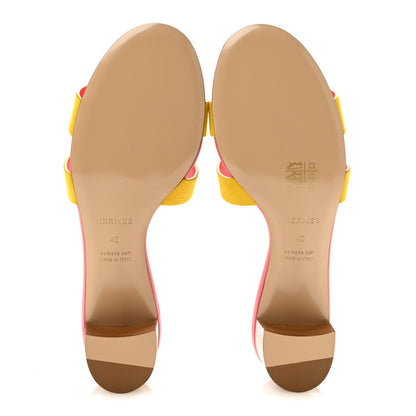 Suede Goatskin Oasis Sandals 40 Jaune Sable