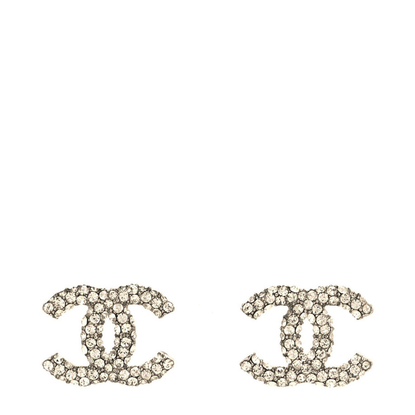 Crystal CC Earrings Silver