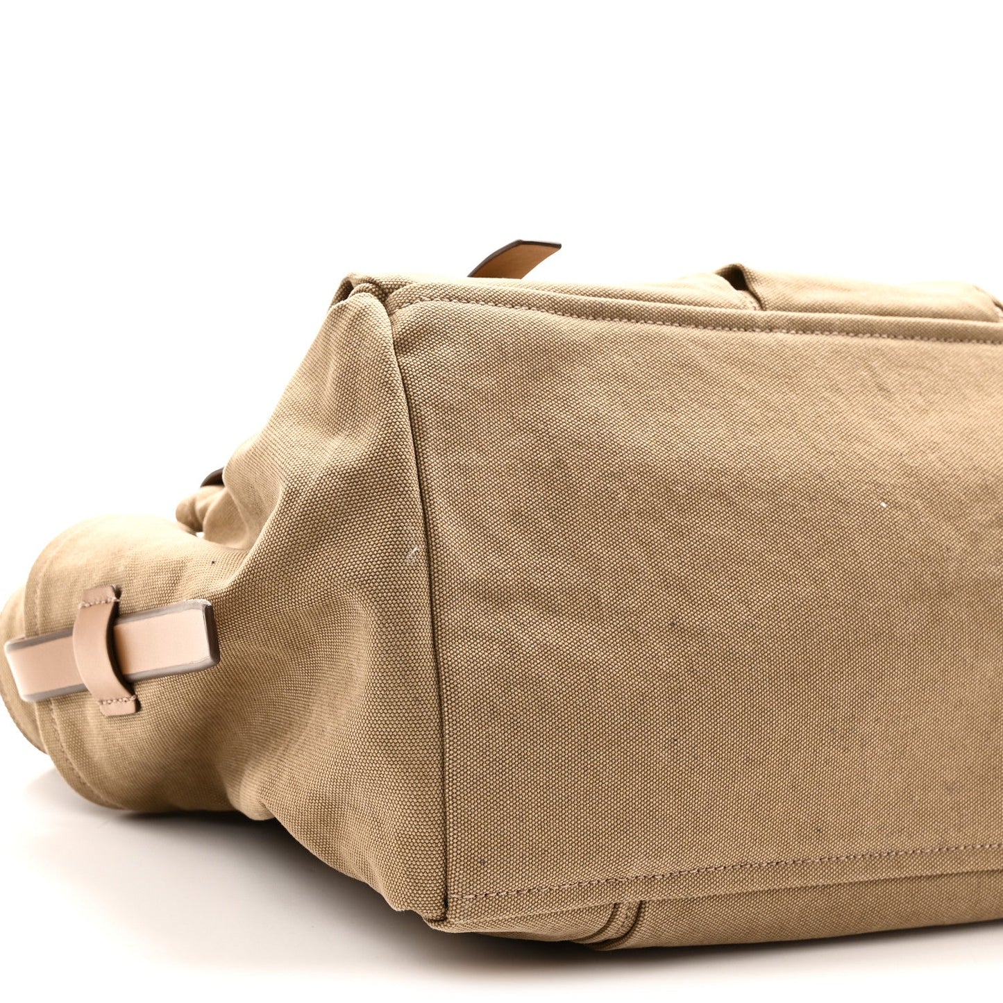 Canvas Calfskin Large Route Shoulder Bag Khaki