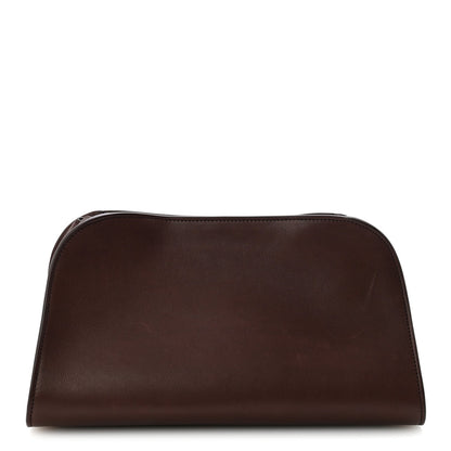 Polished Saddle Calfskin Peggy Clutch Burgundy