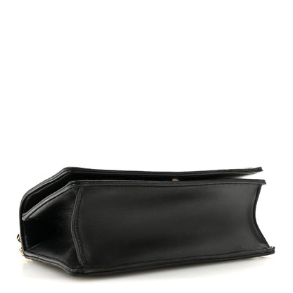 Calfskin Small Diorama Flap Bag Black