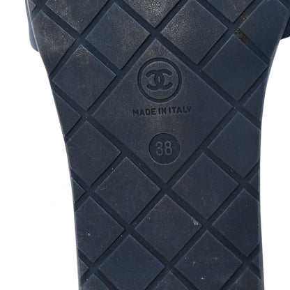 Rubber CC Mules Sandals  38  Dark Navy Blue Orange