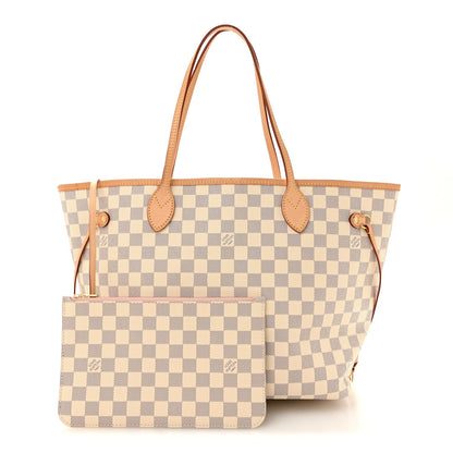 Damier Azur Neo Neverfull MM Rose Ballerine