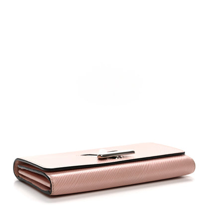Epi Twist Wallet Rose Ballerine
