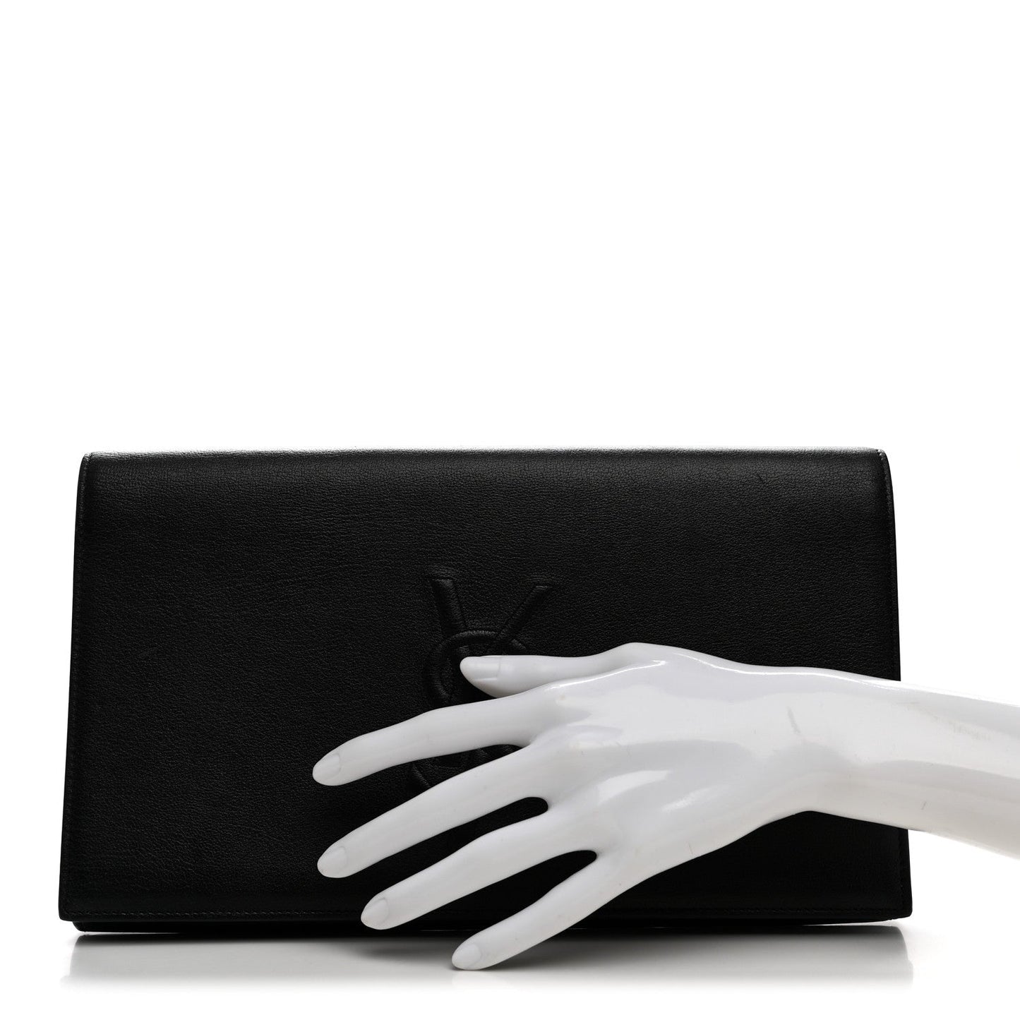Calfskin Monogram Large Belle De Jour Clutch Black