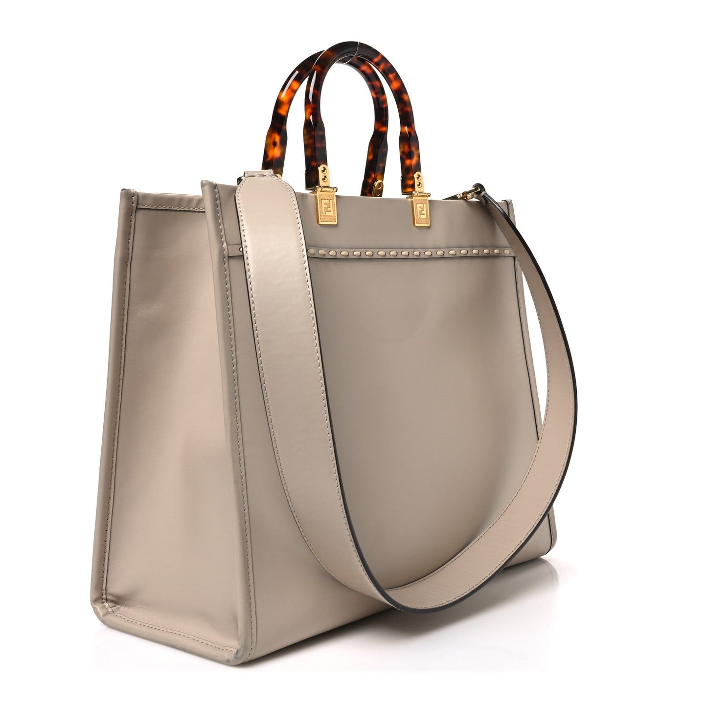 Vitello King Plexiglass Elaphe Python Print Logo Medium Fendi Sunshine Shopper Tote Nuvola Daisy Roccia