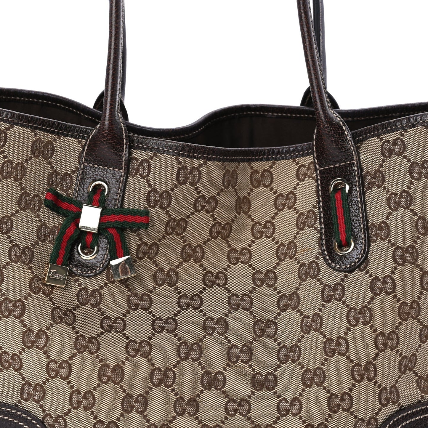 Monogram Medium Princy Tote  Dark Brown
