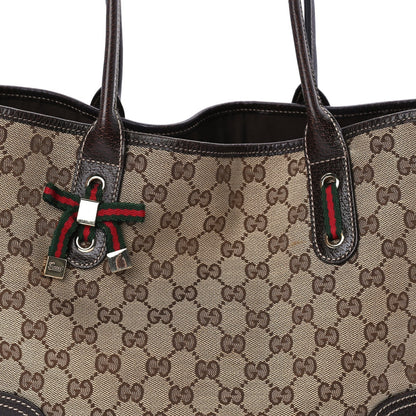 Monogram Medium Princy Tote  Dark Brown