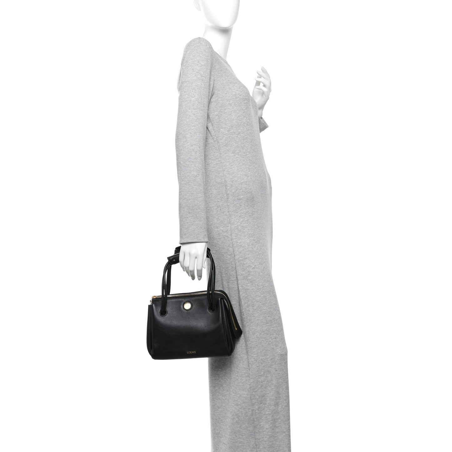 Supple Calfskin Small Madrid Bag  Black