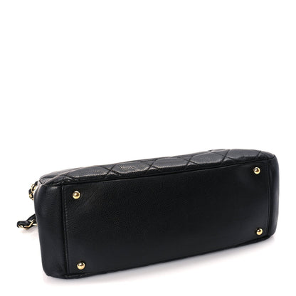 Caviar Quilted Timeless CC Soft Tote Black