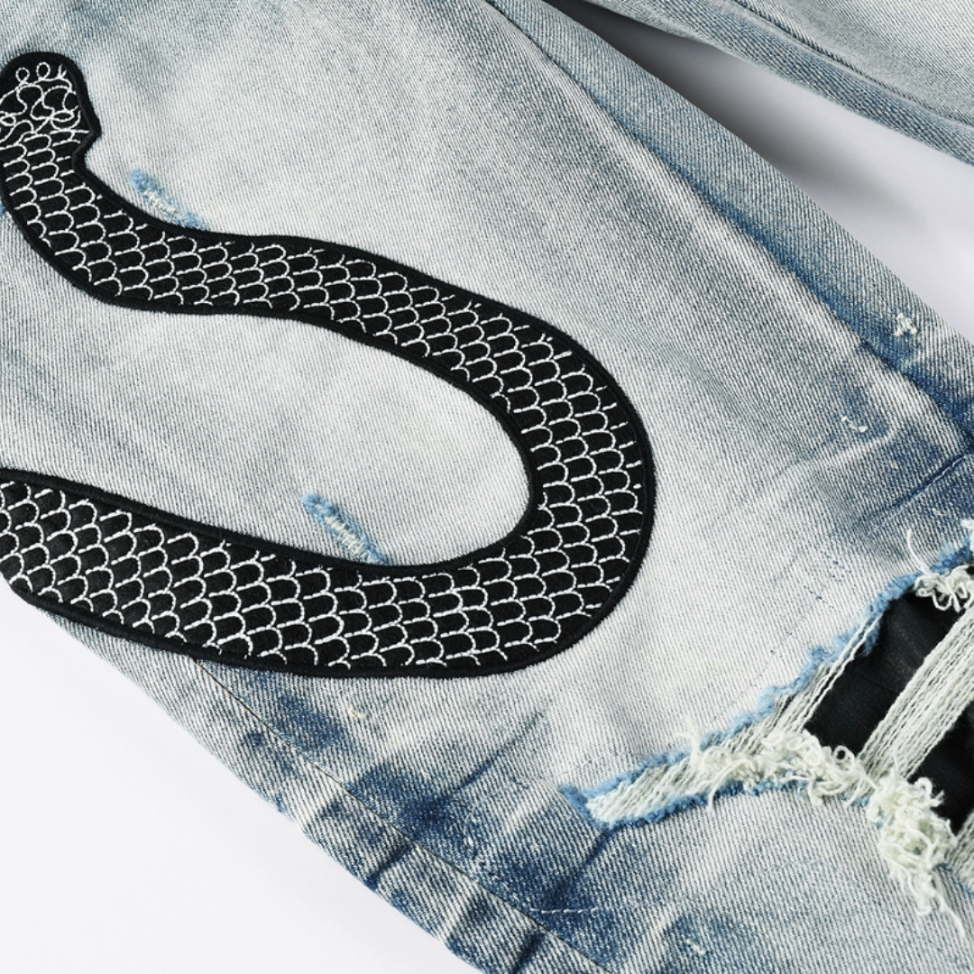 Amr Black Snake Jeans