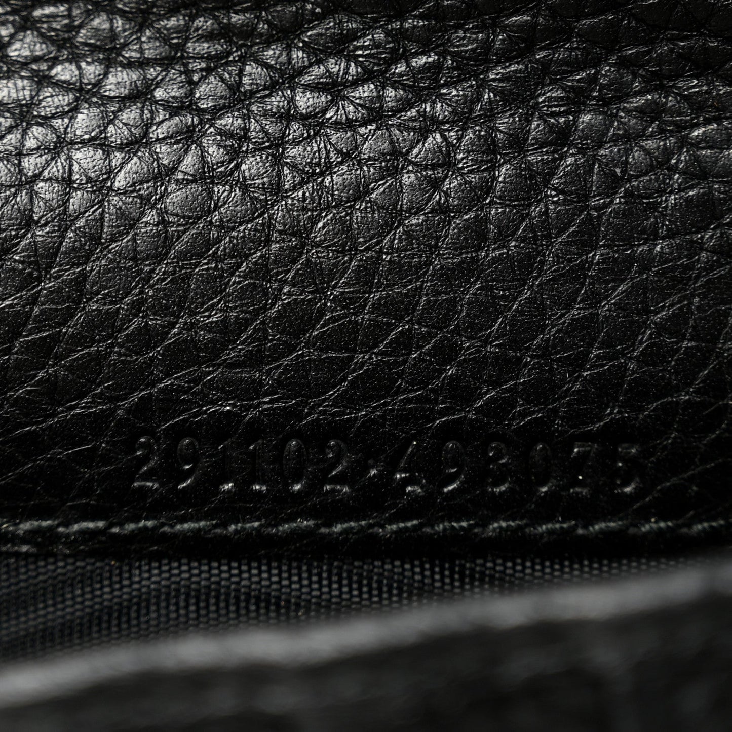 Pebbled Calfskin Soho Zip Around Wallet Black