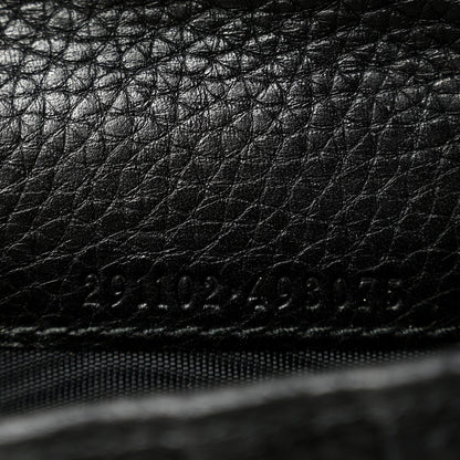 Pebbled Calfskin Soho Zip Around Wallet Black