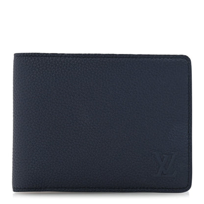 Grained Calfskin Multiple Wallet Navy