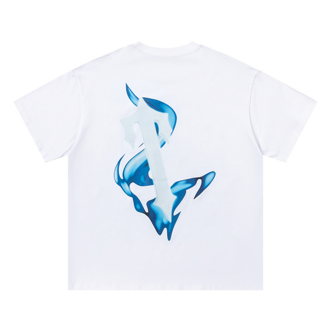 Maglietta con logo T decodificato