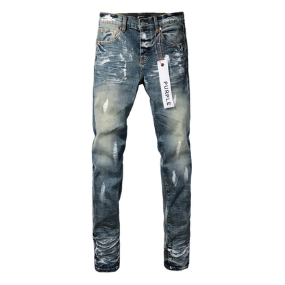 Jeans blu sfumati viola